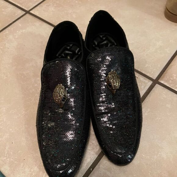 Kurt Geiger London‎ Men\'s Black Hugh Eagle Sequin Slip-On Dress Loafers 41 US 8 main image 6